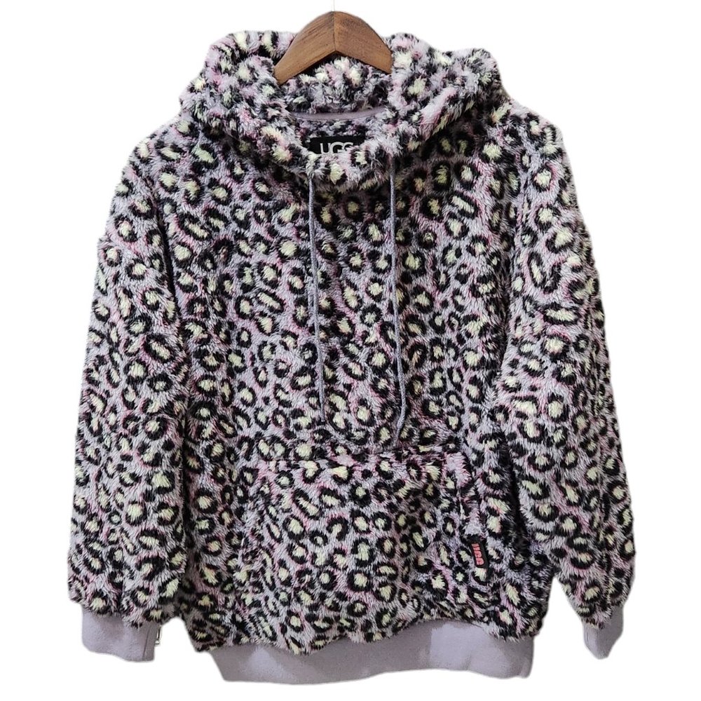 NWT UGG Fluffy Soft Furry Loyra Sherpa Hoodie With Drawstrings Longsleeve XS - Picture 3 of 9